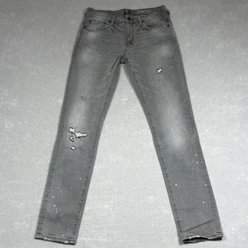 PRPS Jeans Men's Size 31 Gray Le Sabre Slim Tapered  Stretch Jeans E95P51FS